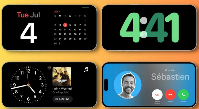 汉寿苹果手机维修分享iOS17横屏充电待机显示有什么好处 