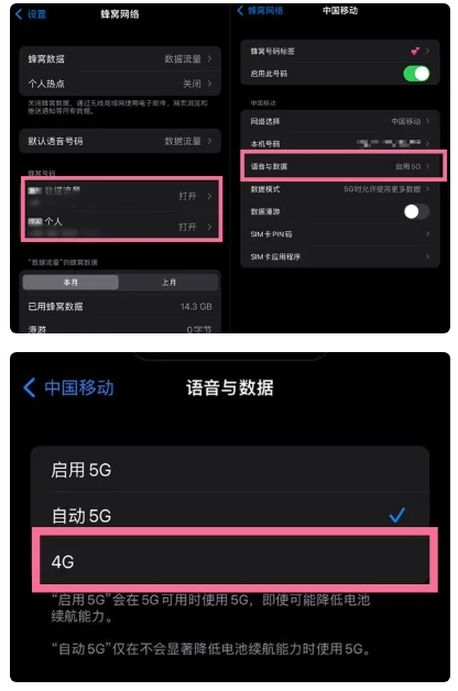 汉寿苹果手机维修分享iPhone14如何切换4G/5G? iPhone14 5G网络切换方法 